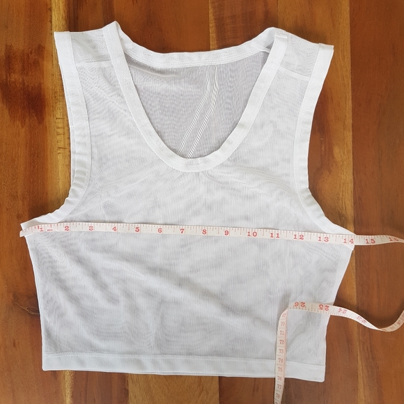 BuffBunny Sheer White Crop Top • XS - Picture 5 of 10